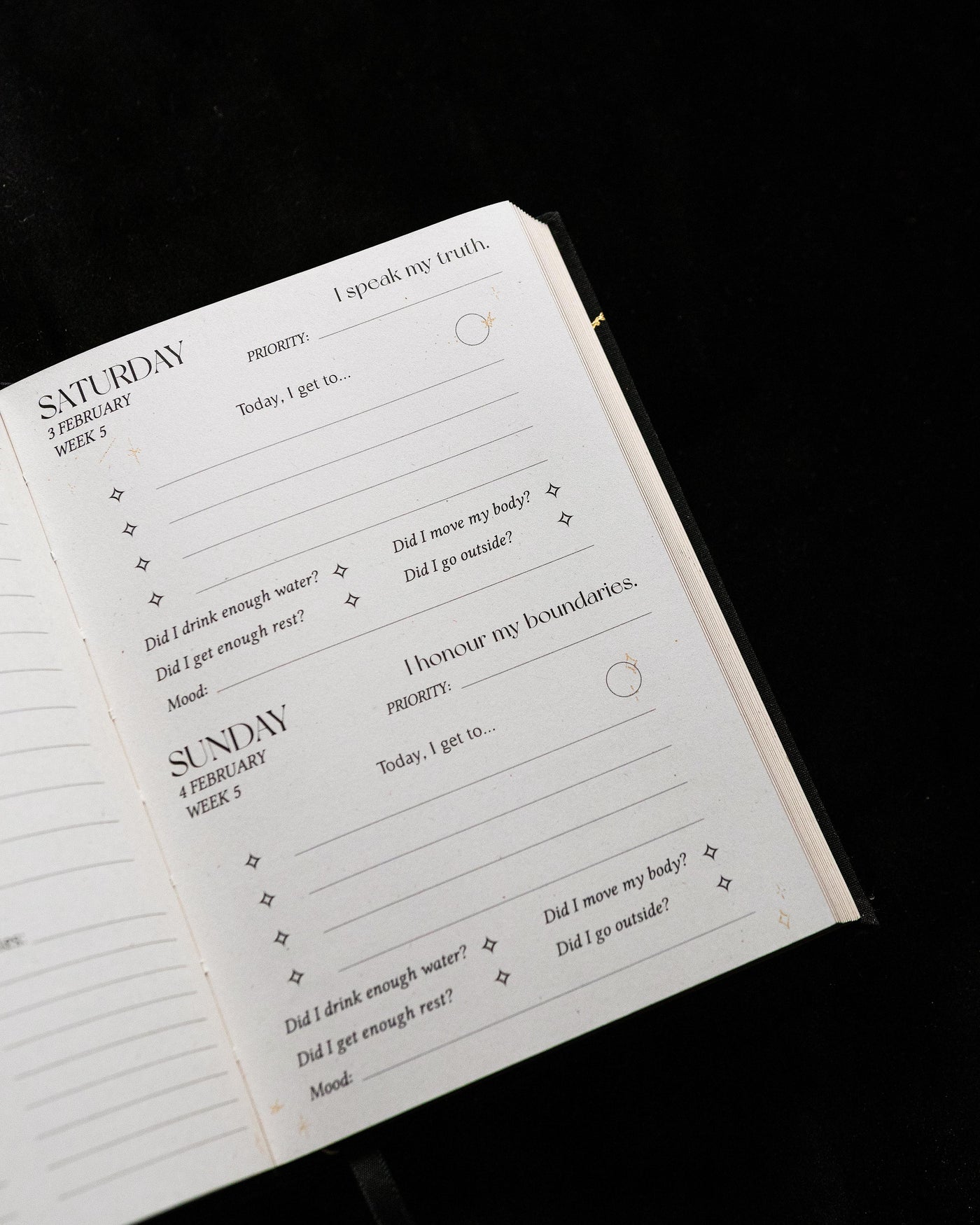 Black 2024 Daily Planner - Wholesale