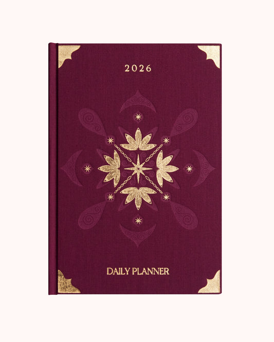 Burgundy 2026 Daily Planner - Wholesale