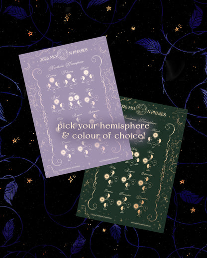 Digital 2026 Moon Calendar