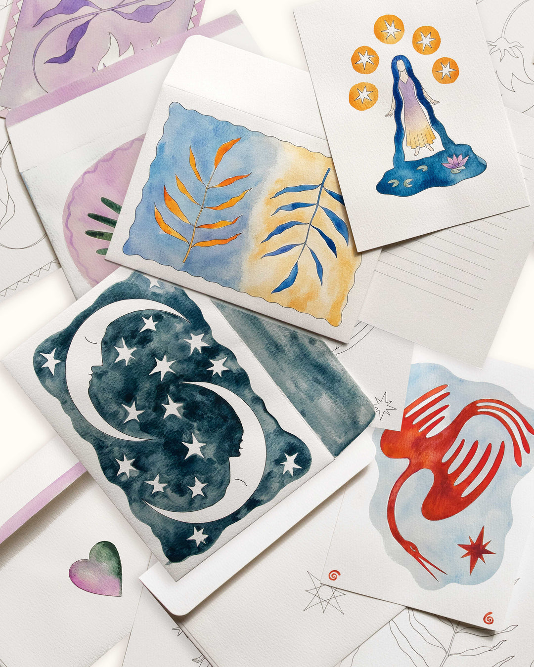 Colour-in Card Set